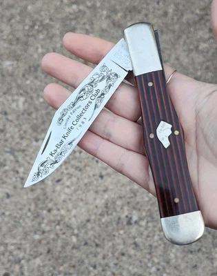 Ka-Bar Dog's Head Coke Bottle Hunter Collector's Club Vintage - Image 1 of 4