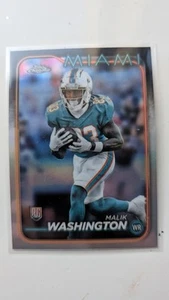 2024 Topps Chrome Rookies Malik Washington #254 Refractor (RC) - Picture 1 of 2