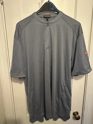 McDonalds Apparel Collection Para hombres XL Uniforme Cremallera Elastizada Camisa Gris Sólido Foto 1 de 4