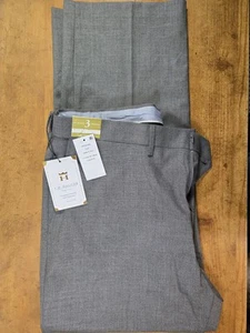 Pantalón Hombre J.M.HAGGAR 38x30, Gris Prem. Traje elástico corte clásico separado, nuevo - Imagen 1 de 9
