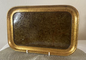 Bandeja dorada y lacada Mira Design Florencia Italia - Acabada a mano - Estilo vintage - Imagen 1 de 5