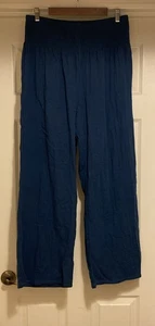 Lotus and Luna Women’s Lounge Pants Deep Teal 2ply Wide Leg Sz XL - Picture 1 of 9