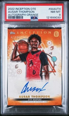 2022 Inception OTE Ausar Thompson Autograph Orange #43/50 (PSA 8) - Image 1 of 2