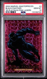 2024 UPPER DECK MARVEL MASTERPIECES ‘92 PLATINUM #4 BLACK PANTHER PINK LASERS - Picture 1 of 3