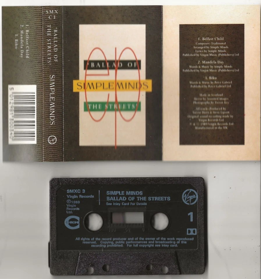 SIMPLE MINDS BALLAD OF THE STREETS UK CASSETTE SINGLE, UNPLAYED, MINT - Image 1 of 1