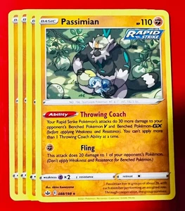 4x Passimian 088/198 Pokémon TCG Chilling Reign NM Playset Lot Rare - Picture 1 of 1