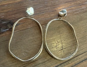 Pendientes Faris vintage abstractos oro/plata de ley - Imagen 1 de 6