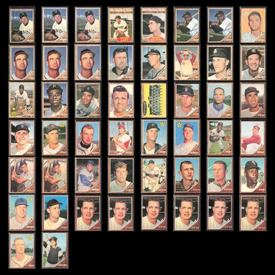 1962 Topps Lot 50 Vintage Baseball Cards Dealer Bulk Set Builder Commons Base VG - Image 1 of 4