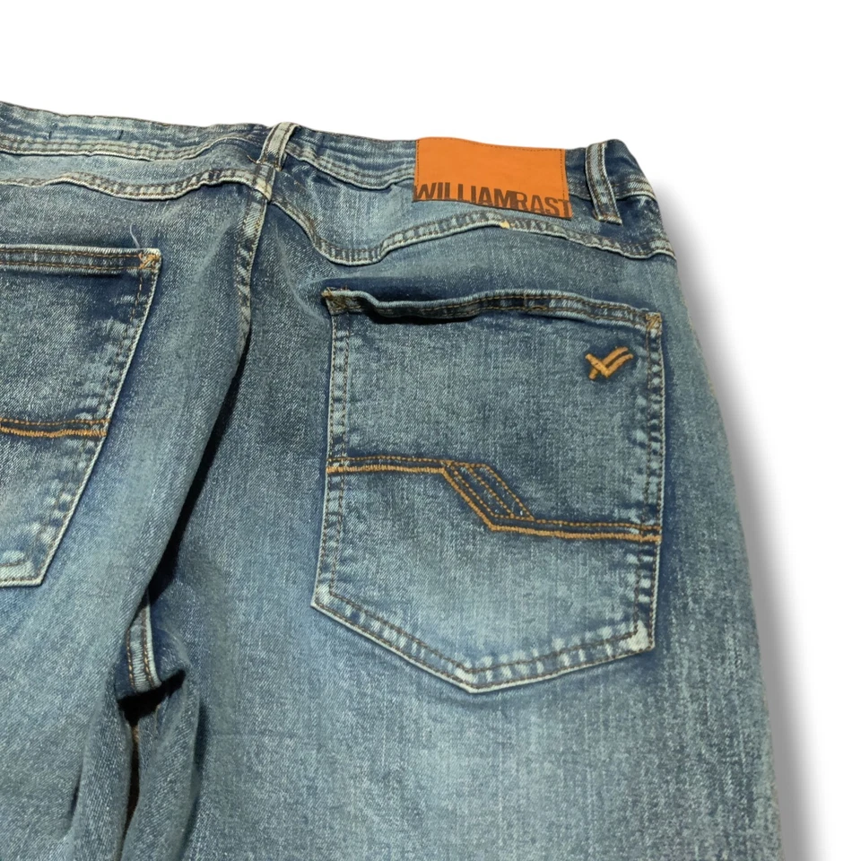 William Rast Jeans Mens 34 x 30 Blue Dean Slim Fit Stretch Denim Distressed - Image 1 of 4
