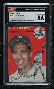 1954 Topps Phil Rizzuto (White Back) #17 CGC Authentic Altered HOF - Picture 1 of 3