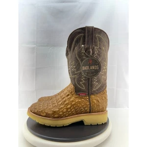 Dingo Western Boots Mens Size 9.5D Death Valley Crocodile Round Toe Tan DI608 - Picture 1 of 11