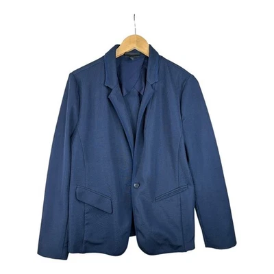 Jaqueta Blazer Lane Bryant Feminina Azul Marinho 1 Botão Carreira Roupa de Trabalho Tamanho 14 - Imagem 1 de 4