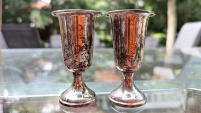 3" TOWLE Sterling Silver Cordials Shot Glasses - Set of 2 - Weighted - Image 1 of 4