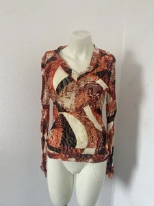 Marc Aurel Mesh Blouse Pre he Tones Size 40 Uk12 Ag25 - Picture 1 of 4