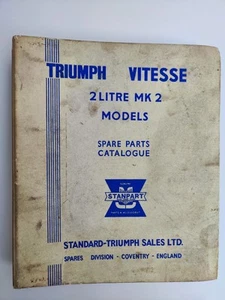 TRIUMPH VITESSE 2-LITRE Mk2 SALOON CONVERTIBLE '68- ORIG FACTORY PARTS CATALOGUE - Picture 1 of 4