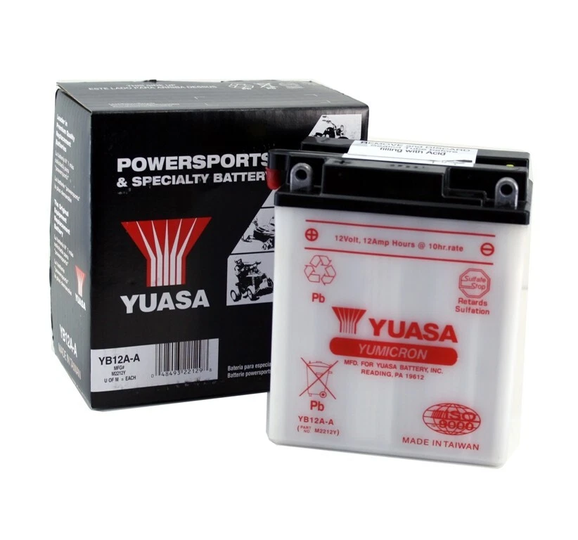 Yuasa YB12A-A Conventional 12-Volt Battery For 1981-1983 Kawasaki KZ550D/H GPz - Image 1 of 1