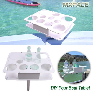 Boat Drink Bar / Boat Cup Holder, Cocktail Table Marine Party Table w/Rod Holder - Picture 1 of 13