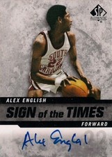 ALEX ENGLISH 2014 UD SP Sign of Times Autograph HOF Milwaukee Bucks