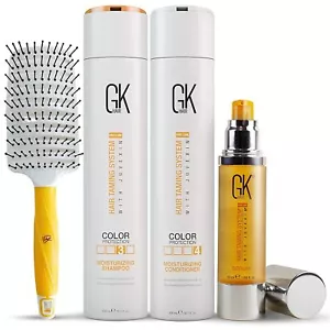 GK HAIR Moisturizing Duo 300ml Argan Oil Hair Serum 50ml Extra Vent Brush 2.5 In - Picture 1 of 12