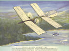 Langely's Aerodrome Bi-Wing Flyer 1896 Hubbell calendar print 1952