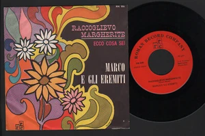 7" MARCO E GLI EREMITI RACCOGLIEVO MARGHERITE / ECCO COSA SEI 1968 JAZZ ROCK - Picture 1 of 1
