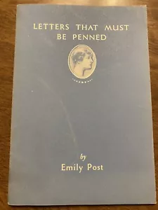 Briefe, die geschrieben werden müssen von Emily Post 1931 The Spencerian Pen Company A10 - Bild 1 von 7