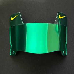 Grün & Gelb Nike Tabs-Grün Chrom Mini Football Helm Visier mit schwarzen Clips - Bild 1 von 2