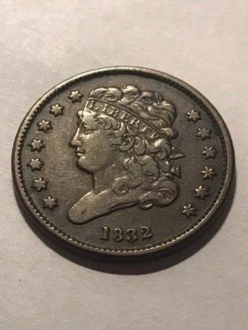1832 Classic Head Half Cent VF++ #10434 Cover