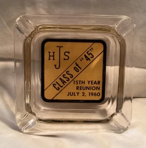 Cenicero Publicitario Mid Century 1960 Jasper Indiana High School Reunion Clase 45 - Imagen 1 de 2