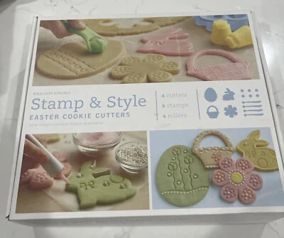 NIB Williams Sonoma Stamp and Style Easter cookie Decorating Kit Cutters Stamps - Image 1 of 4