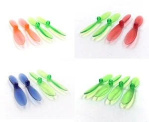 Hubsan X4 H107D 4 Sets of 4 Clear Multi Color 55mm Propellers - Picture 1 of 5