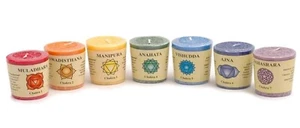 Set of 7 Scented Chakra Candles Meditation Mindfulness Spiritual Holistic - Picture 1 of 2