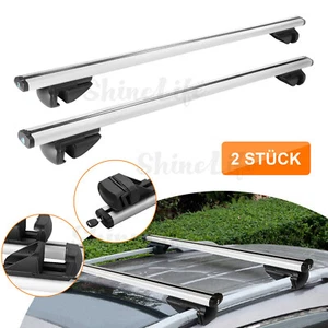 2x Dachträger universal 150 kg Relingträger Gepäckablage Alu Fracht Gepäckträger - Bild 1 von 17