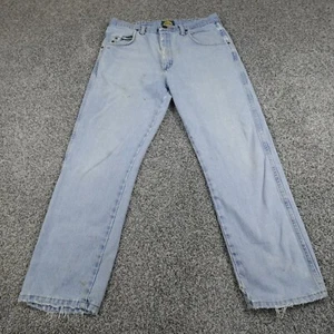 Cabelas Jeans Mens 34X30 Blue Denim Pants Outdoor Workwear Grunge Rip Distressed - Picture 1 of 23