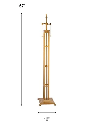 761-DALE TIFFANY 12" X 67" BASE DE LÂMPADA DE ASSOALHO DE METAL (REC-16" -18" D TIFFANY SHADE) - Imagem 1 de 4