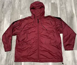 Catalina Vtg Windbreaker Zip Up Hooded Hoodie Red Yacht Sailing Jacket Womens - Picture 1 of 10
