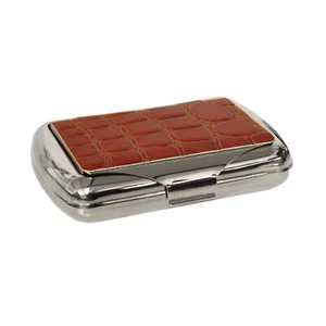 Red croc effect tobacco tin with Clipper lighter - Picture 1 of 1