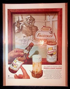 1953 Falstaff Beer Medieval Brewer's Art Vintage Print Ad - Picture 1 of 1
