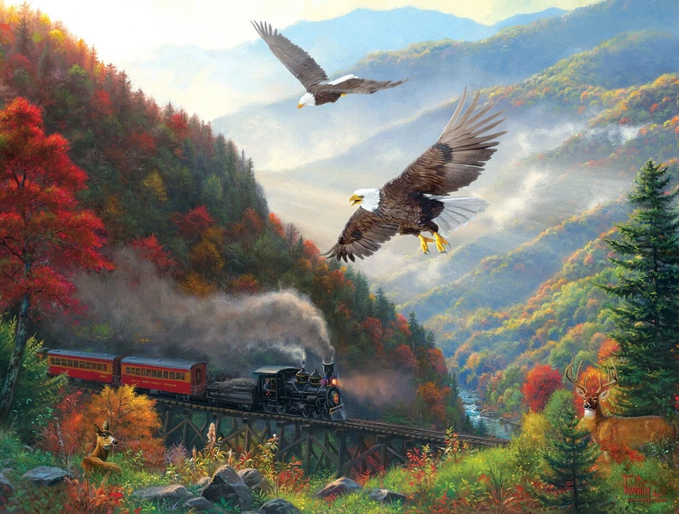 SunsOut Great Smoky Mountain Railroad Jigsaw Puzzle 500 Pieces 53135 Train