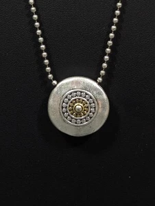 Lucky Brand Two Tone Round Tribal Boho Neckalce Long Chain 30 in - Picture 1 of 8