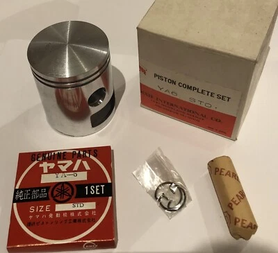 KIT DE PISTÓN NUEVO DE STOCK para Yamaha YA6 STD Anillos de pistón Pin Clips Foto 1 de 4
