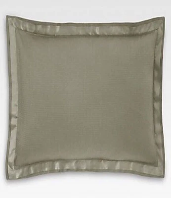 Donna Karan Modern Classics Ottoman Striped Silk Pillow Sham Celadon $214 - Euro - Image 1 of 4