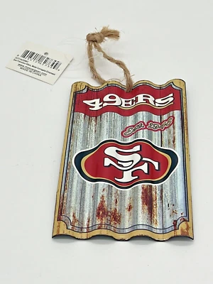 Adorno de metal corrugado San Francisco 49ers NFL equipo de fútbol americano deportes América Foto 1 de 3