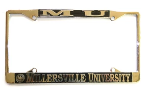 Marco de matrícula Millersville University College años 60 70 metal cromado nuevo de stock - Imagen 1 de 10