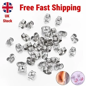 Sterlingsilber Schmetterling Ohrring Nieten Rückenrollen Stopper Push Fit - Bild 1 von 7