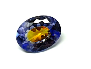 Natural Bi-Color Pitambari Sapphire  13.90 Ct Oval Certified Loose Gemstone EVER - Picture 1 of 9