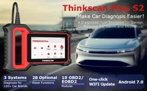 THINKCAR Thinkscan Plus S2 OBD2 Scanner ABS SRS Engine Diagnosis Oil DPF Reset P - Picture 1 of 8
