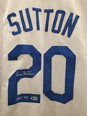 Don Sutton “HOF 98” Autographed Custom Los Angeles Dodgers Jersey BAS Beckett  - Image 1 of 4