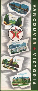 1960 Texaco Road Map: Vancouver Victoria NOS - Picture 1 of 1