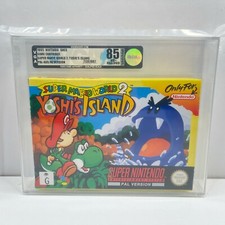 VGA GRADED 85 NM+ Super Mario World 2 Yoshis Island Super Nintendo Game AUS SNES